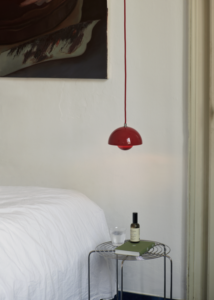 Rød flowerpot pendel