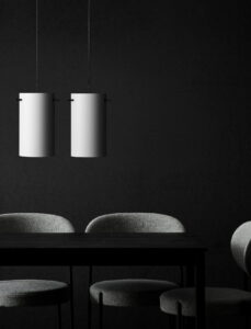 Frandsens FM pendel loft lampe i en flot hvid farve